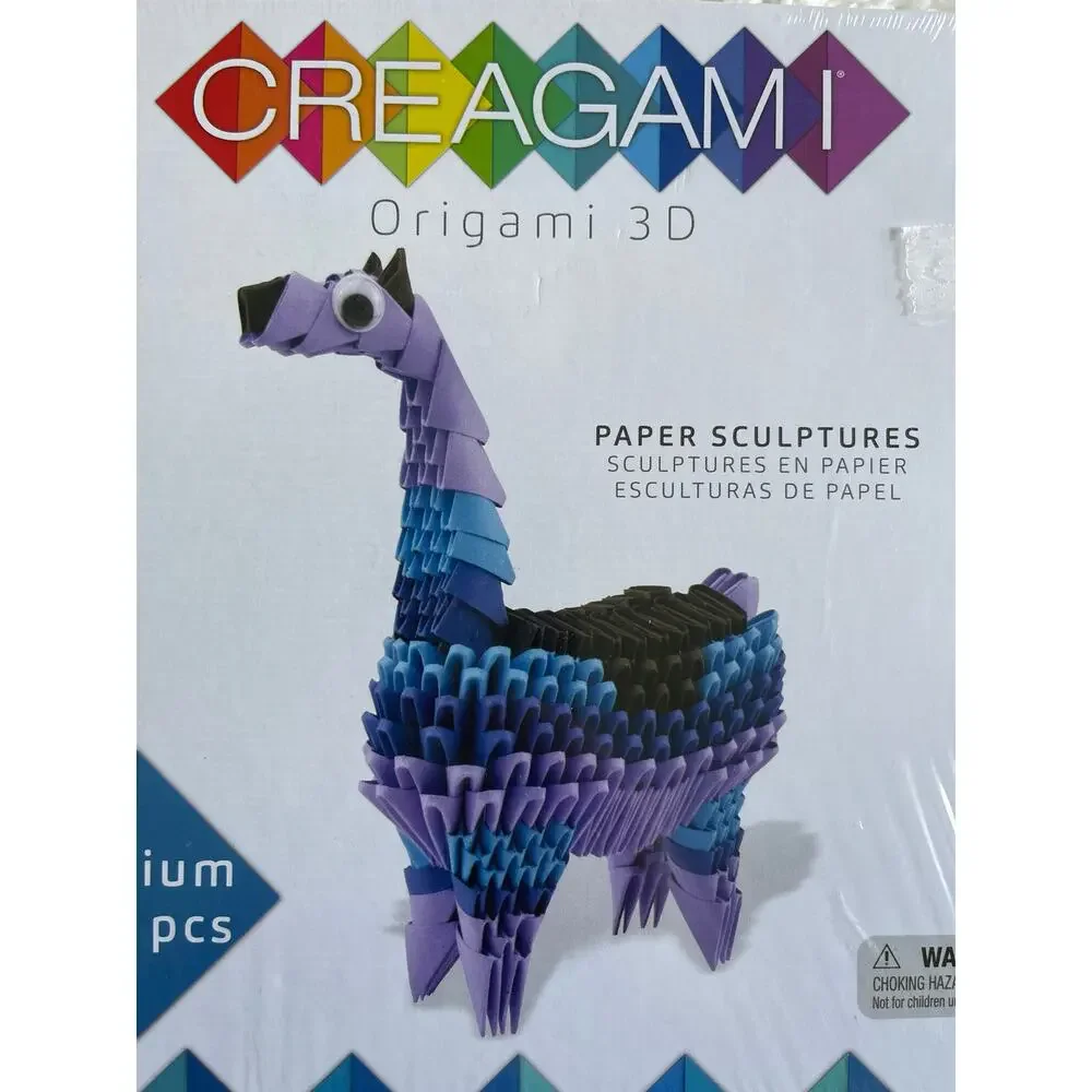 Creagami Origami 3D Paper Sculpture Craft Kit Llama 346 Pcs Brand New in Box